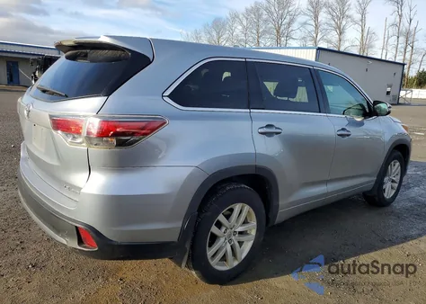2015 Toyota Highlander Le from USA, damaged, VIN 5TDBKRFH5FS163818